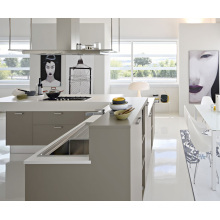 White MDF Modular Kitchen Cabinet